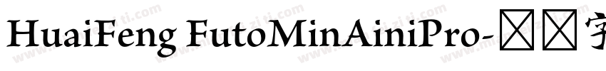 HuaiFeng FutoMinAiniPro字体转换